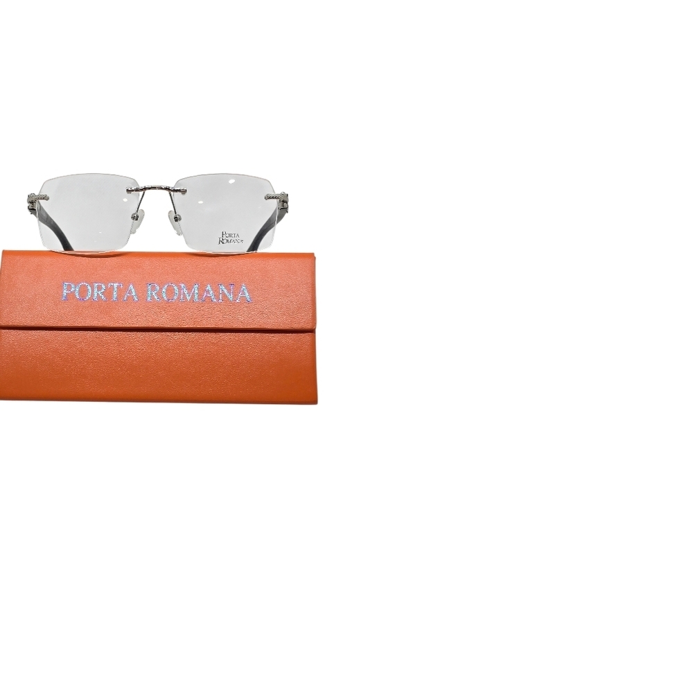 Porta Romana Silver Rimless Glasses